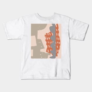 Mid Century Modern Shapes #illustration #digitalart Kids T-Shirt